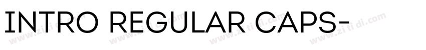 Intro Regular Caps字体转换